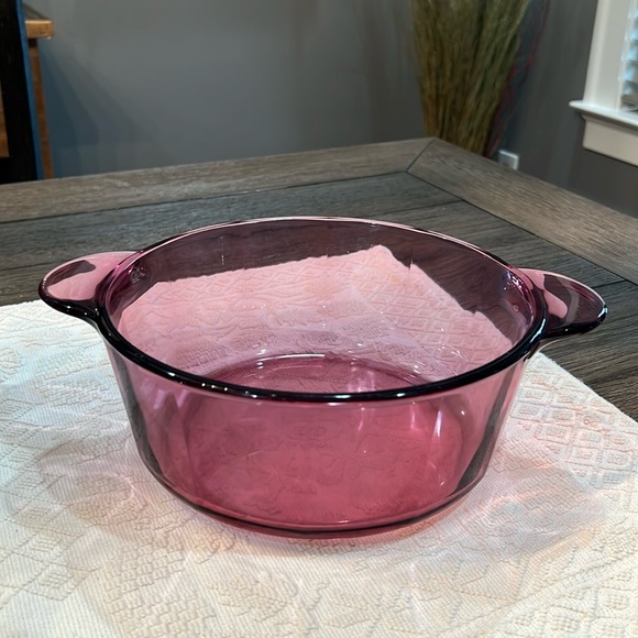 Corningware Other - Corning Cranberry Bowl with Handles